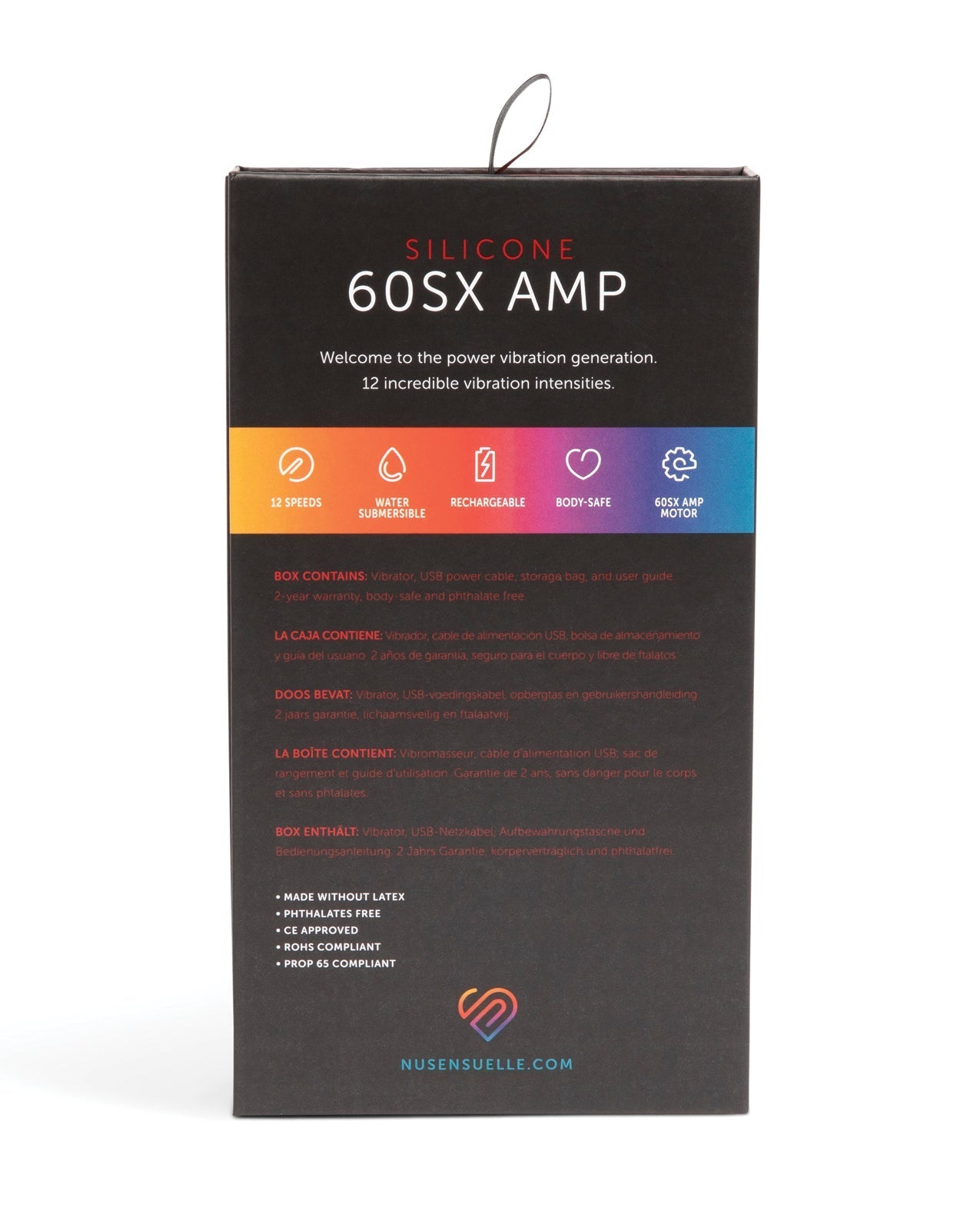 Nu Sensuelle 60SX AMP Silicone Bullet - Black