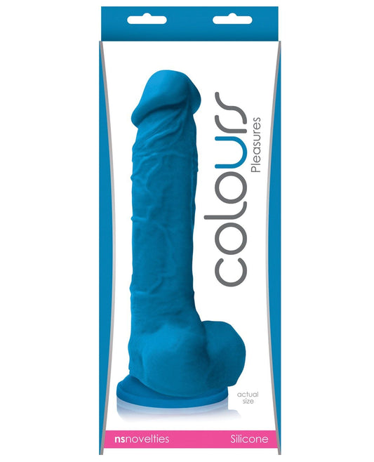 Colours Pleasures Gode 8" avec ventouse - Bleu