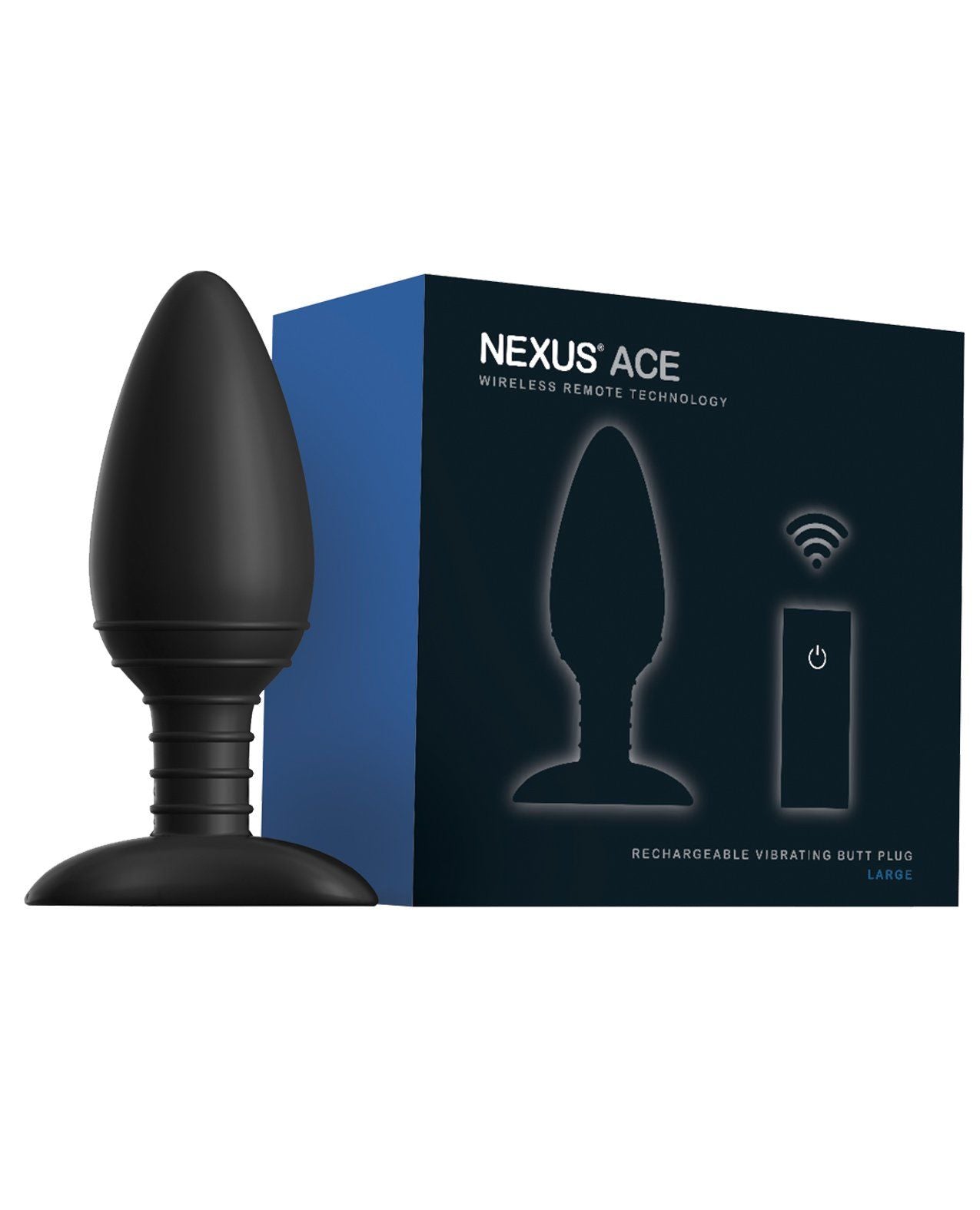 Nexus Ace Analplug mit Fernbedienung, groß, Schwarz