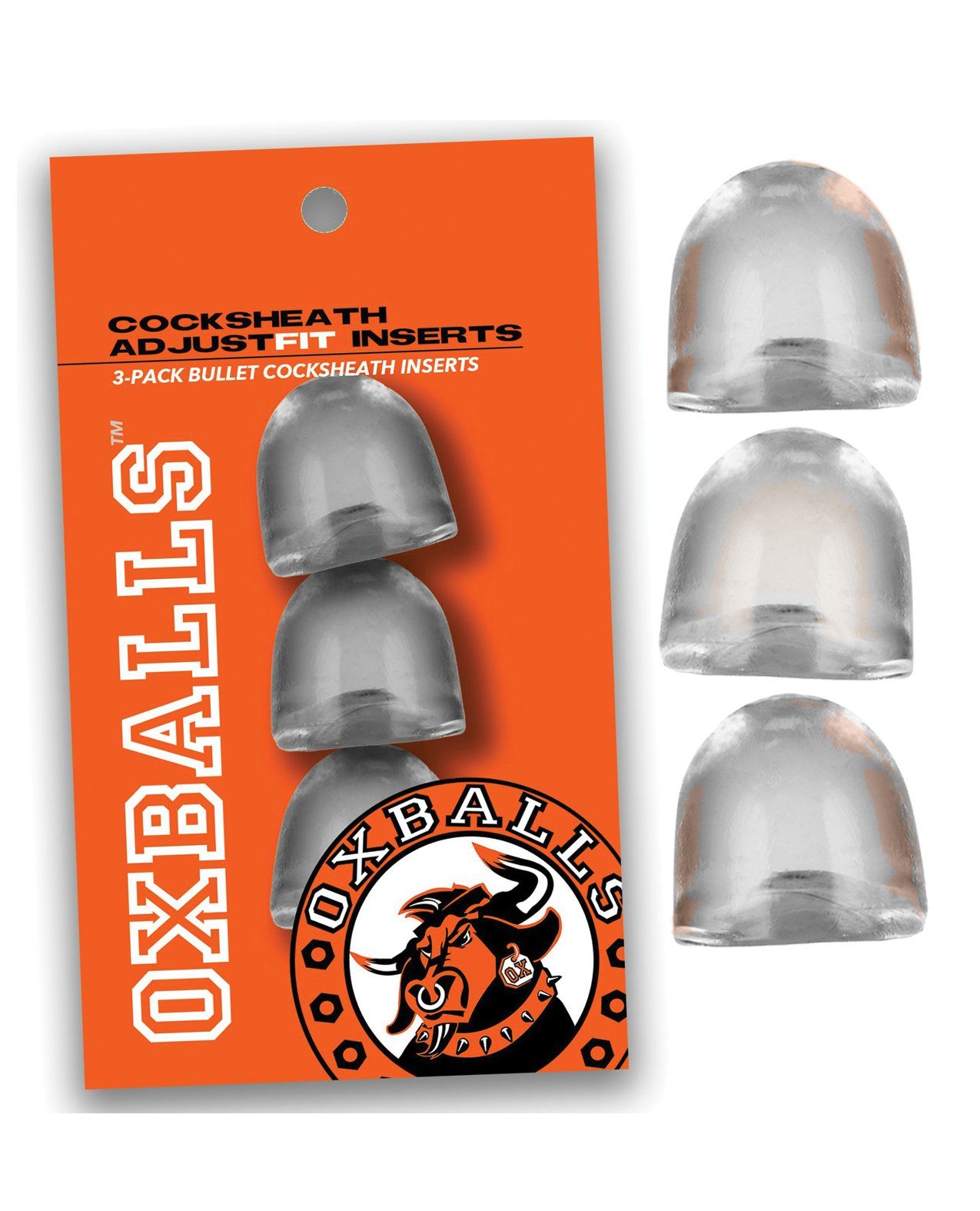 Oxballs Cocksheath Adjustfit-Einsätze – 3er-Pack, transparent