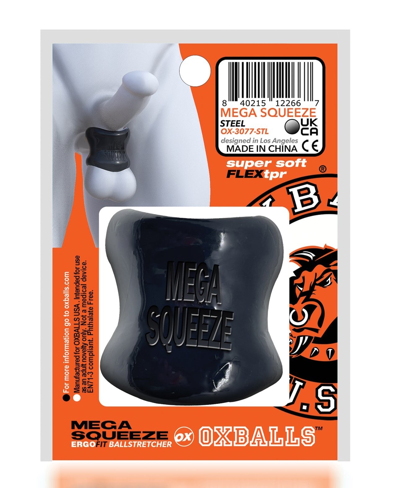 Oxballs Mega Squeeze Ergofit Ballstretcher - Schwarz