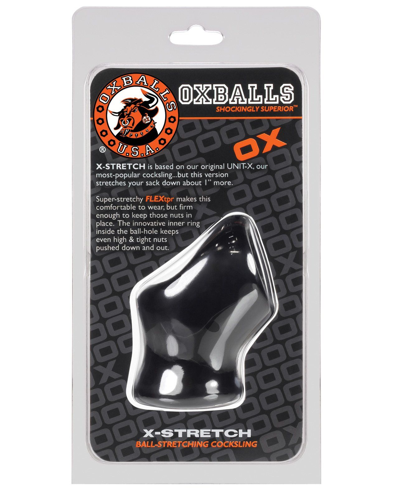 Cocksling extensible Oxballs Unit X - Noir