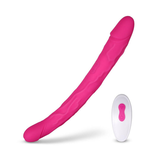 Sappho - Best Silicone Double Sided Penetration Dildo & Long Vibrating Dildo Sex Toy with Remote 12 Inch