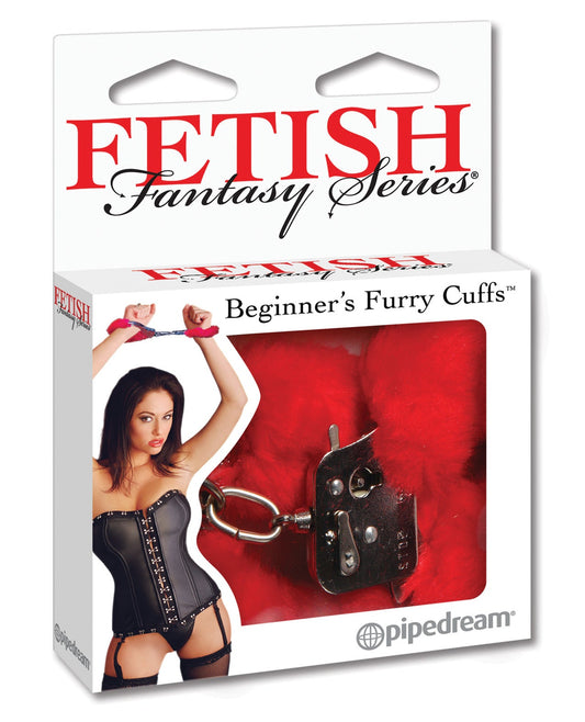 Menottes en fourrure pour débutants de la série Fetish Fantasy - Rouge