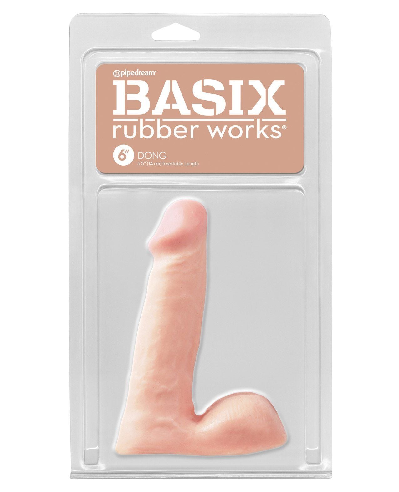 Basix Rubber Works 6" Dong - Hautfarben