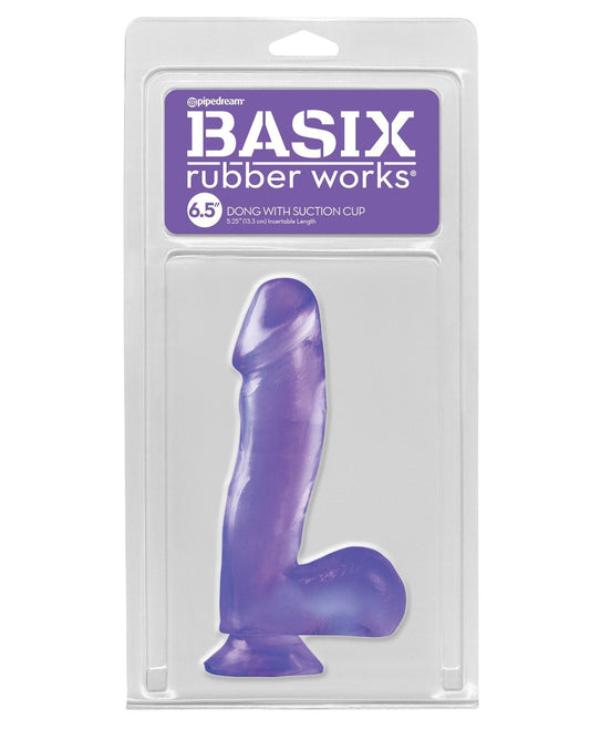 Basix Rubber Works Dong 6,5" avec ventouse - Violet