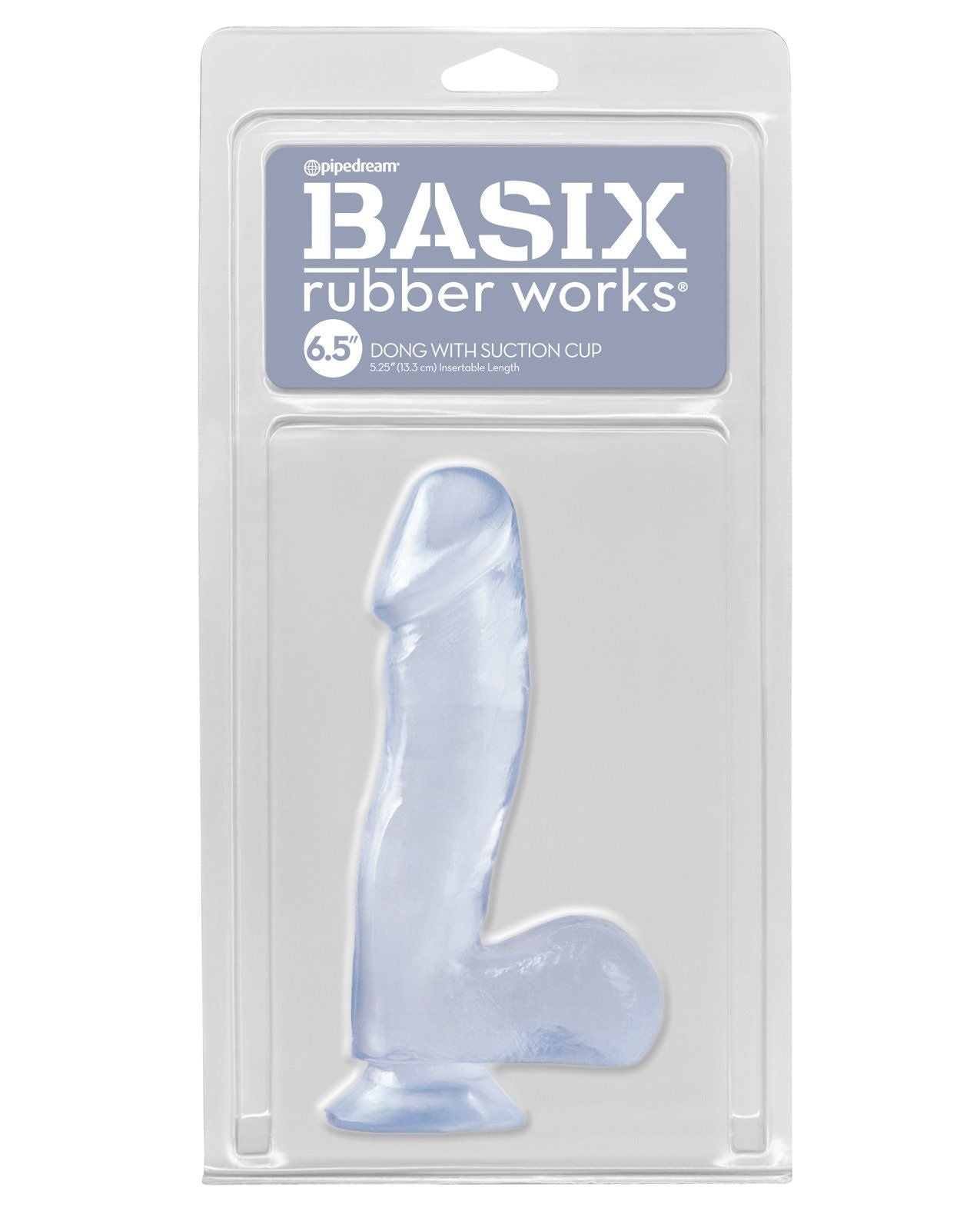 Basix Rubber Works 6,5" Dong mit Saugnapf - transparent