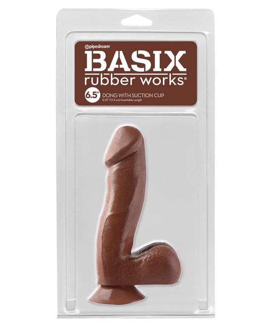 Basix Rubber Works 6,5" Dong mit Saugnapf - Braun