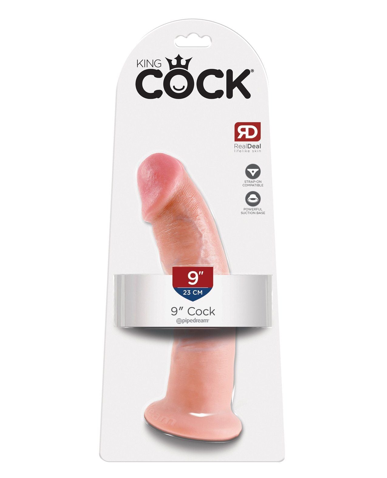 King Cock 9" Penis - Hautfarben