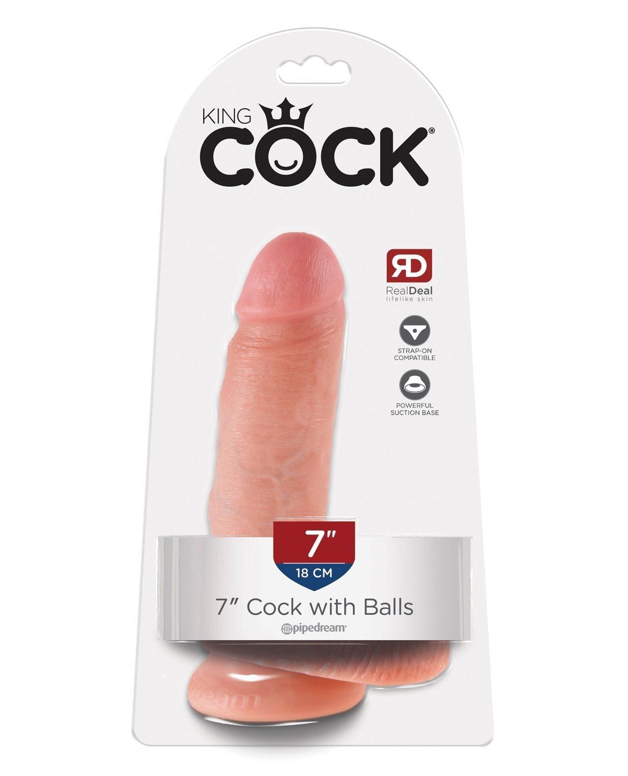 Cock King Cock 7" avec boules - Chair