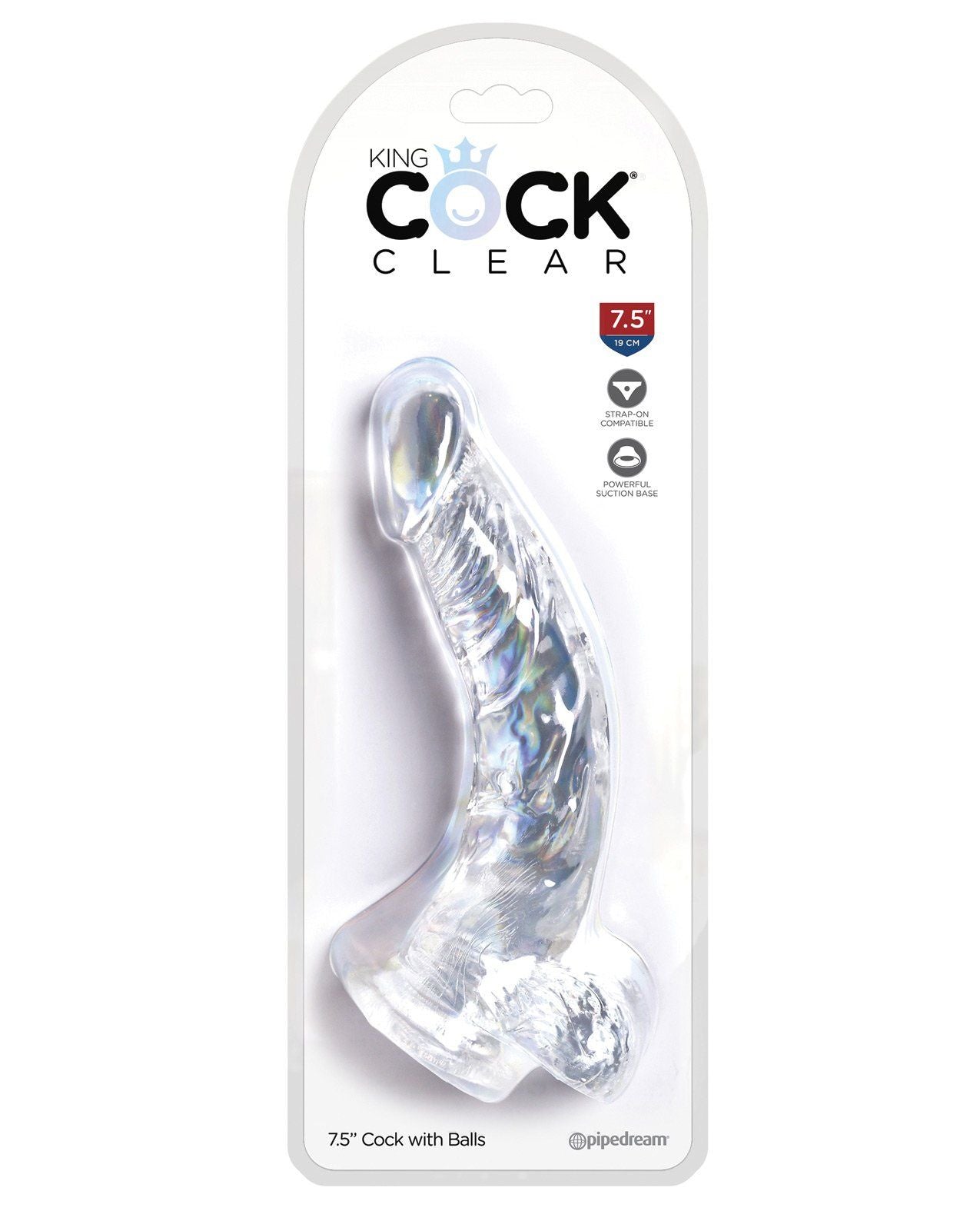 King Cock Clear 7,5" Penis mit Hoden