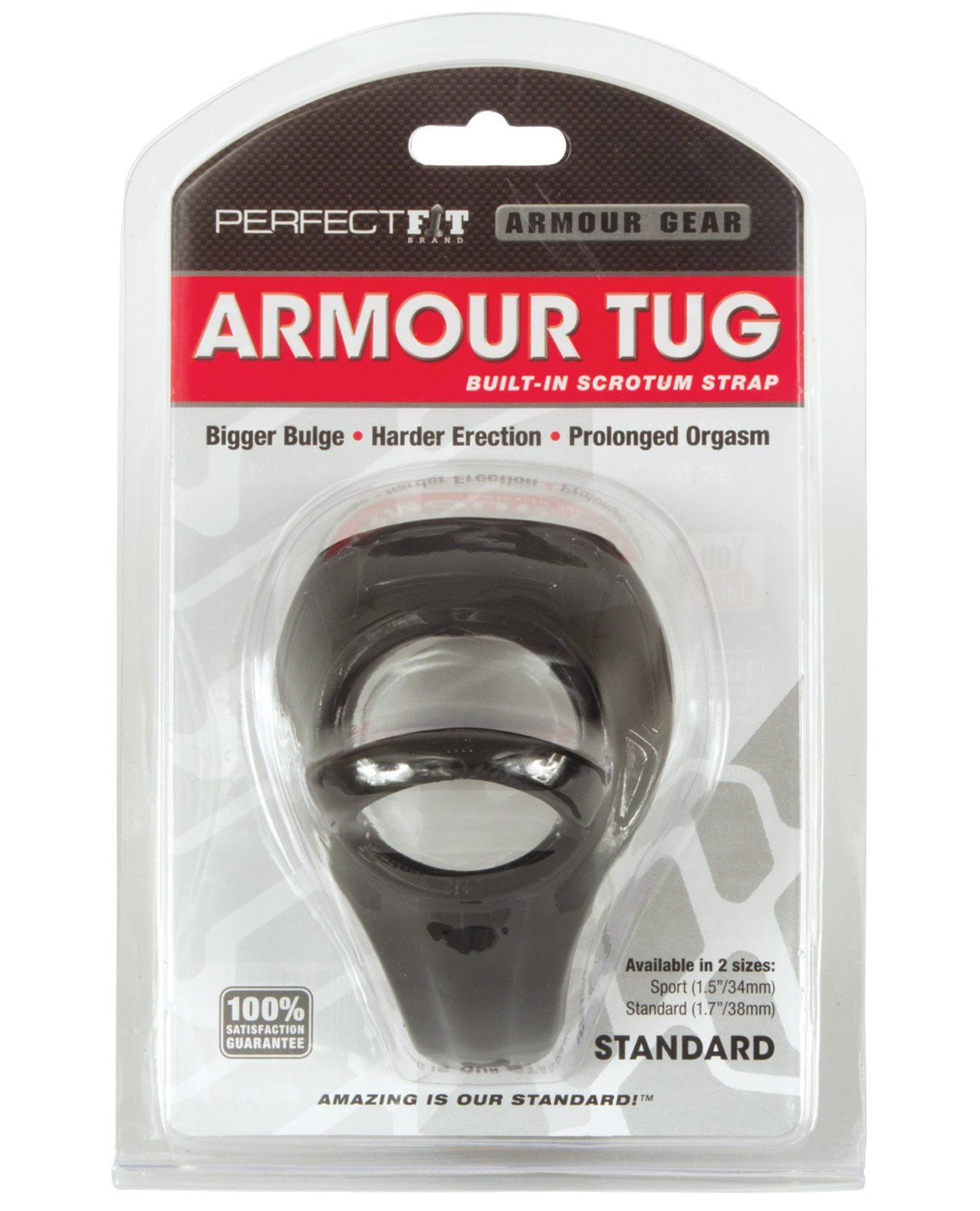 Perfect Fit Armour Tug Standardgröße - Schwarz