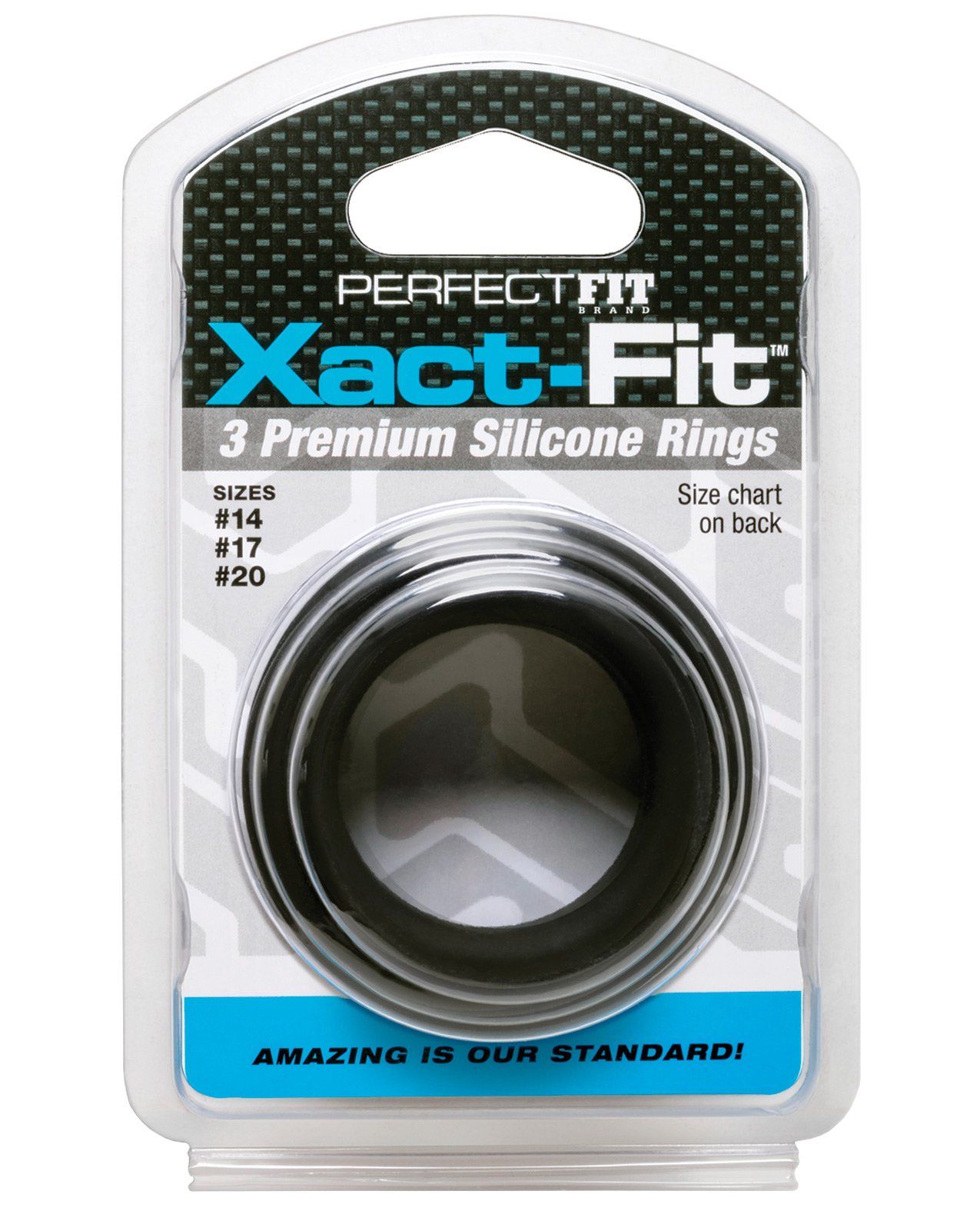 Perfect Fit Xact Fit 3-Ring-Set S/M/L - Schwarz