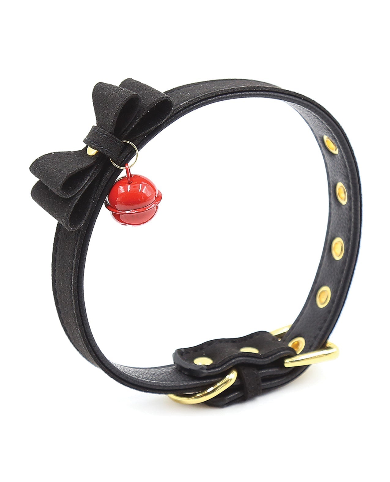 Collier à nœud papillon et clochettes pour chat Plesur - Noir