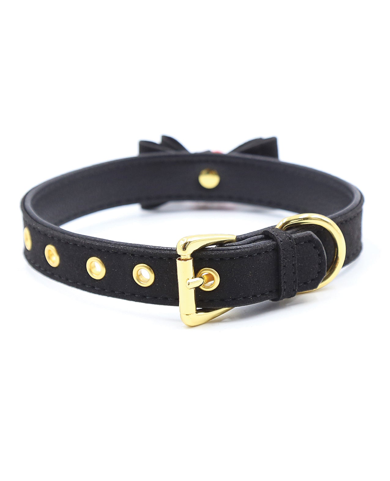 Collier à nœud papillon et clochettes pour chat Plesur - Noir