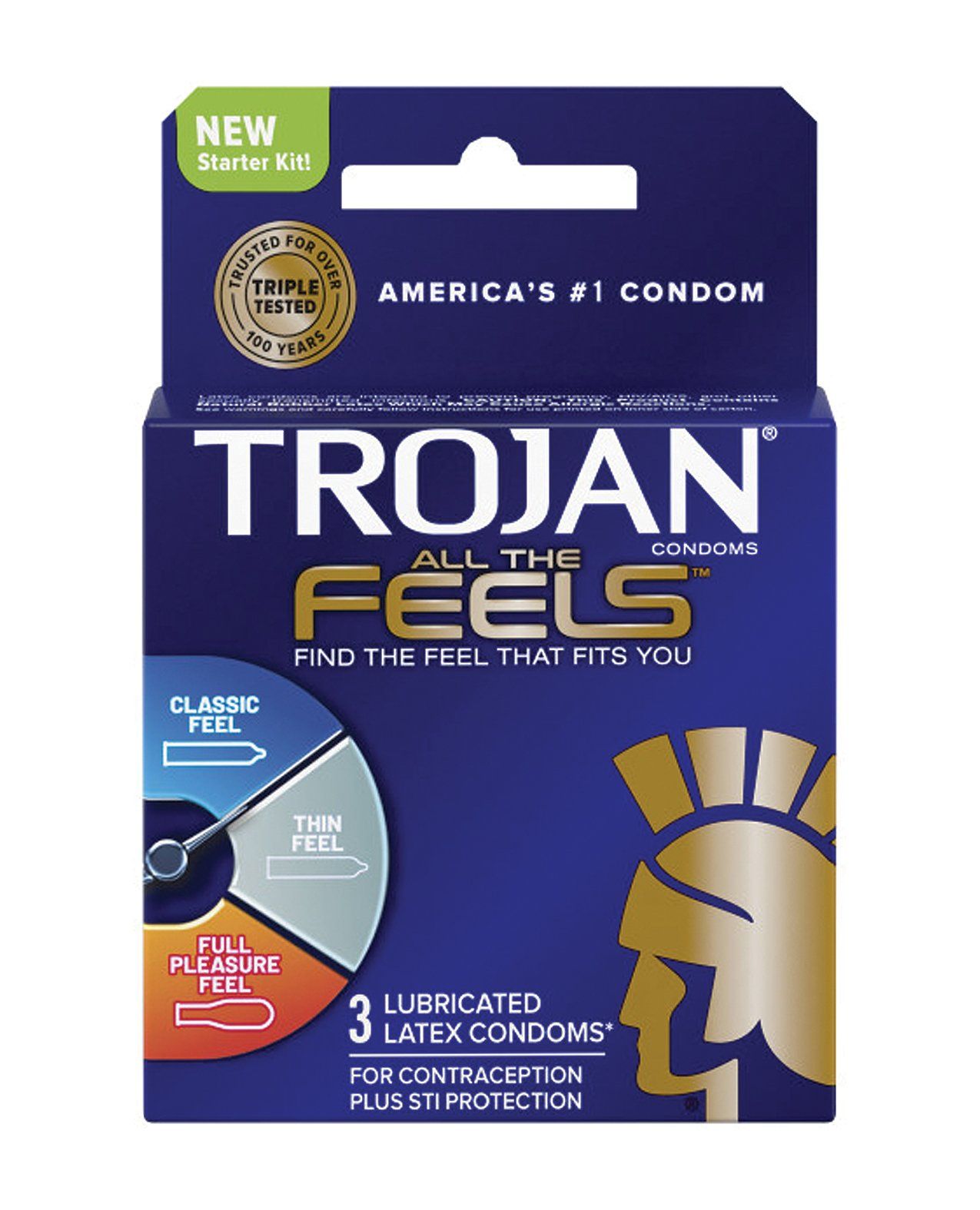 Trojan All the Feels Kondome - 3er-Pack