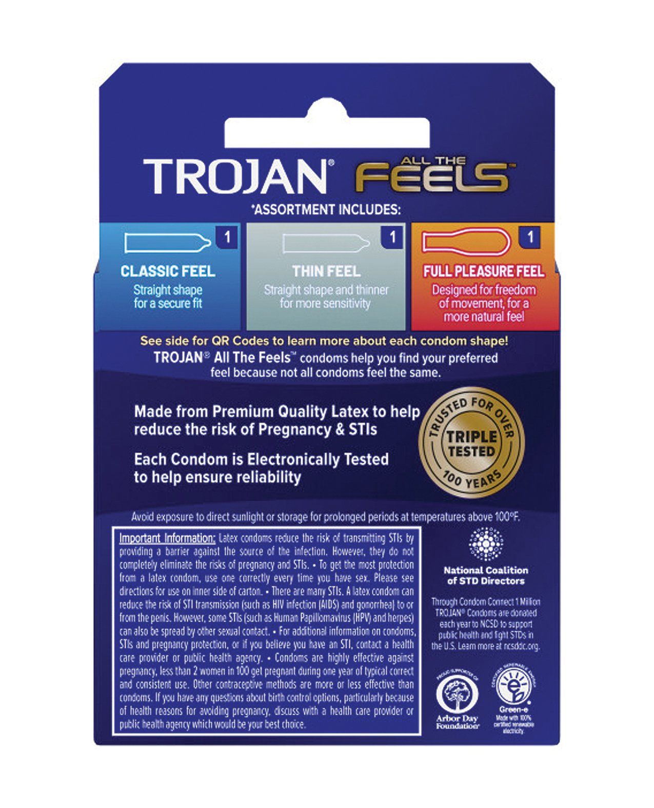 Trojan All the Feels Condoms - Pack of 3