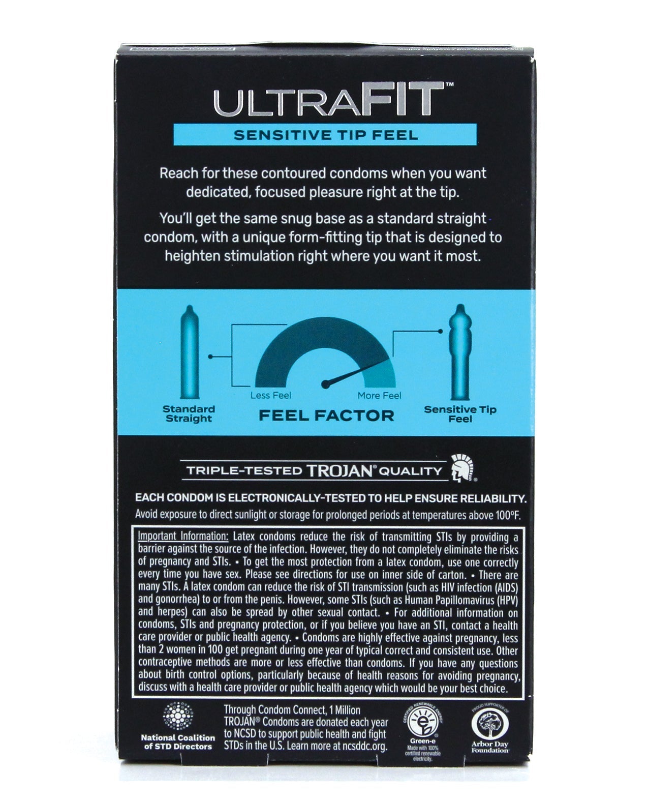 Trojan Ultrafit Sensitive Tip Feel Condom - Pack of 10