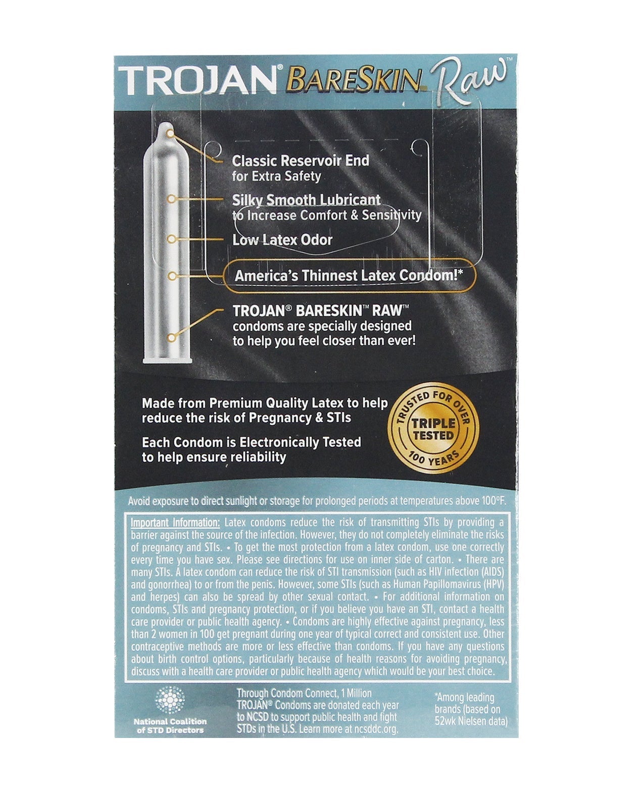 Trojan BareSkin Raw Condom - Pack of 10