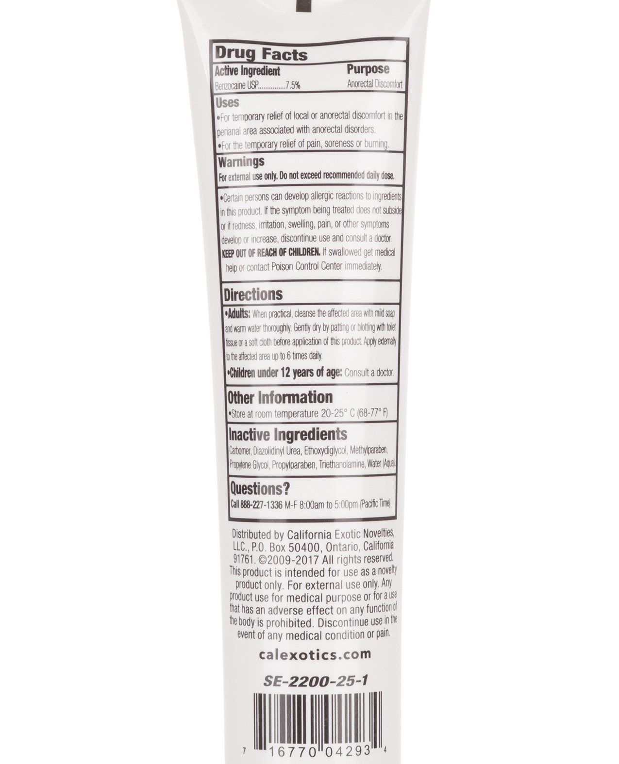 Gel désensibilisant Tush Eze - 1,5 oz