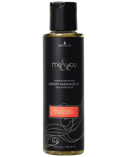 Huile de massage Sensuva Me &amp; You - 4,2 oz Fruit de la passion Goyave