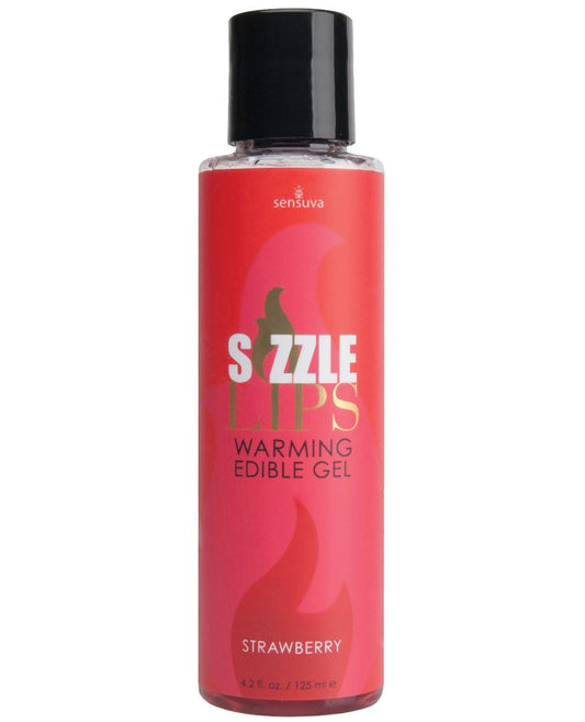 Sizzle Lips Warming Gel - 4,2 oz Flasche Erdbeere