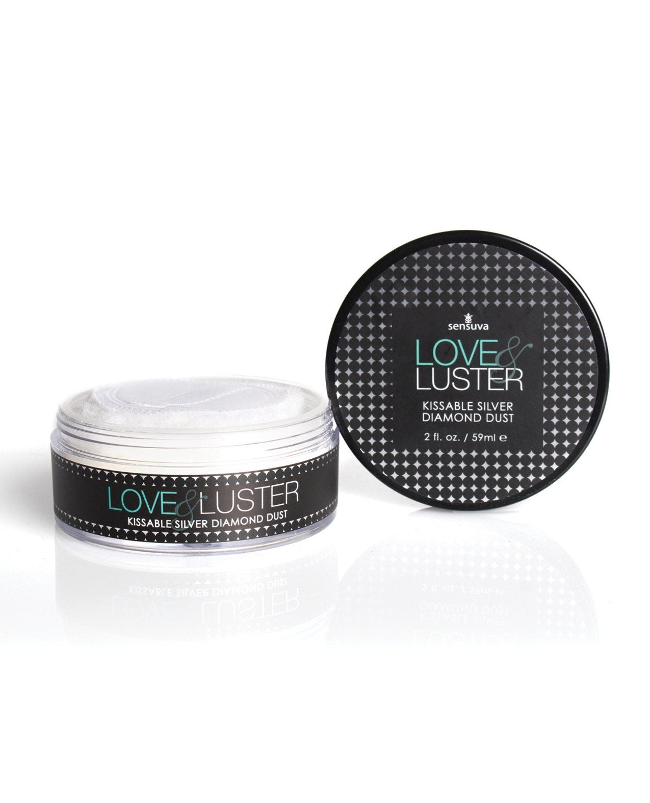 Poudre de diamant à embrasser Sensuva Love &amp; Luster - Pot de 2 oz