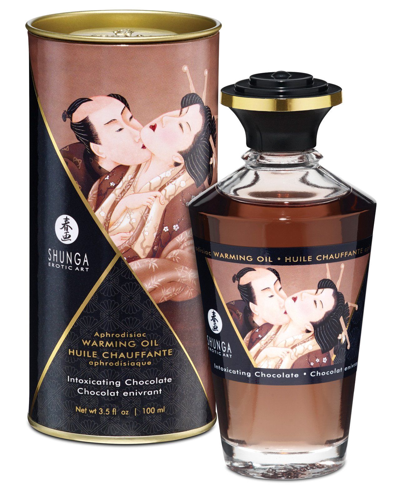 Huile chauffante Shunga - 3,5 oz Chocolat enivrant