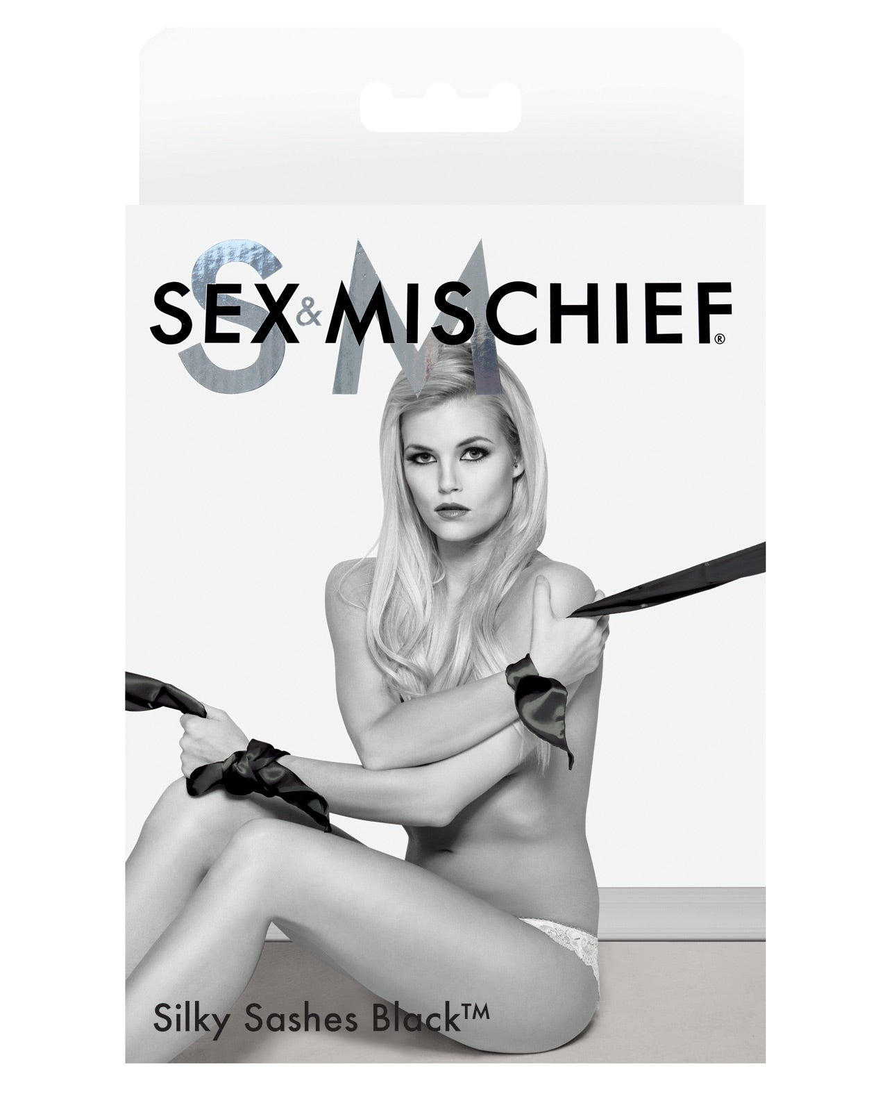 Sex &amp; Mischief Seidige Schärpe Fesseln - Schwarz