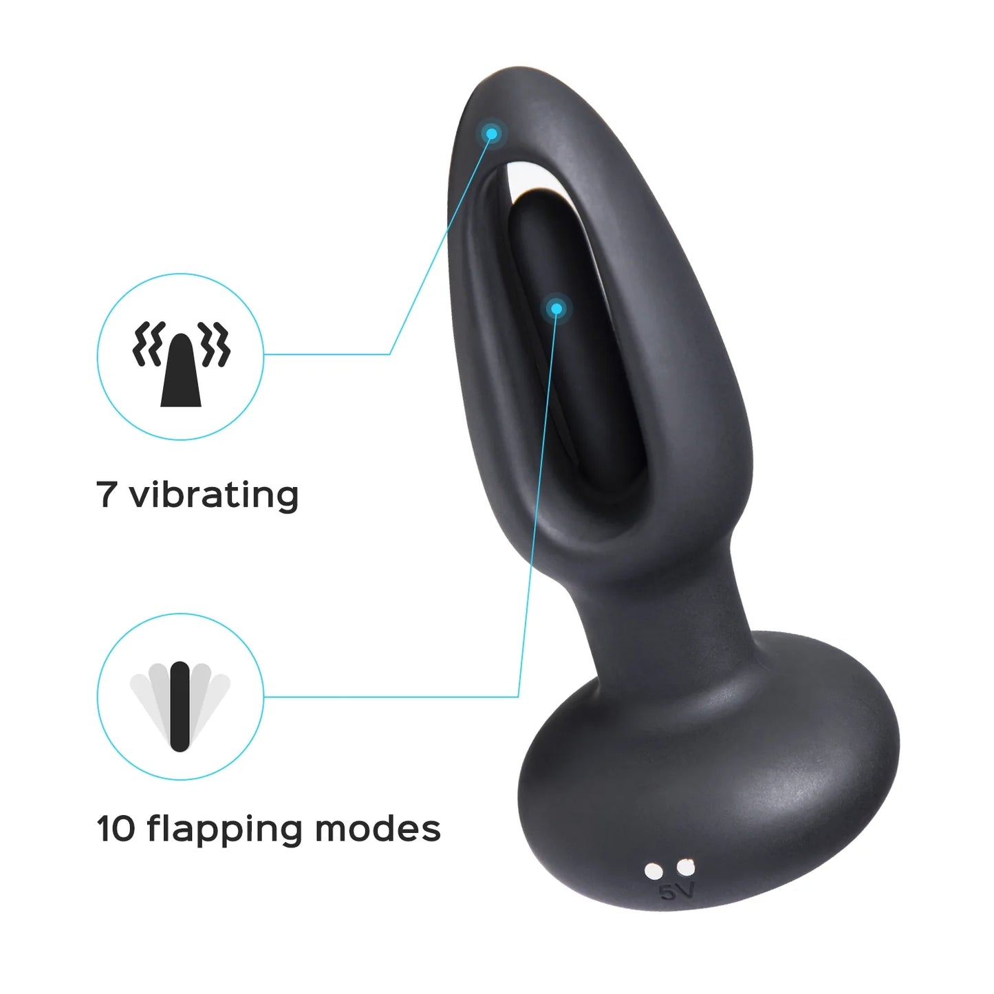 SNUGGY Flapping Butt Sex Toy Vibrating Anal Plug