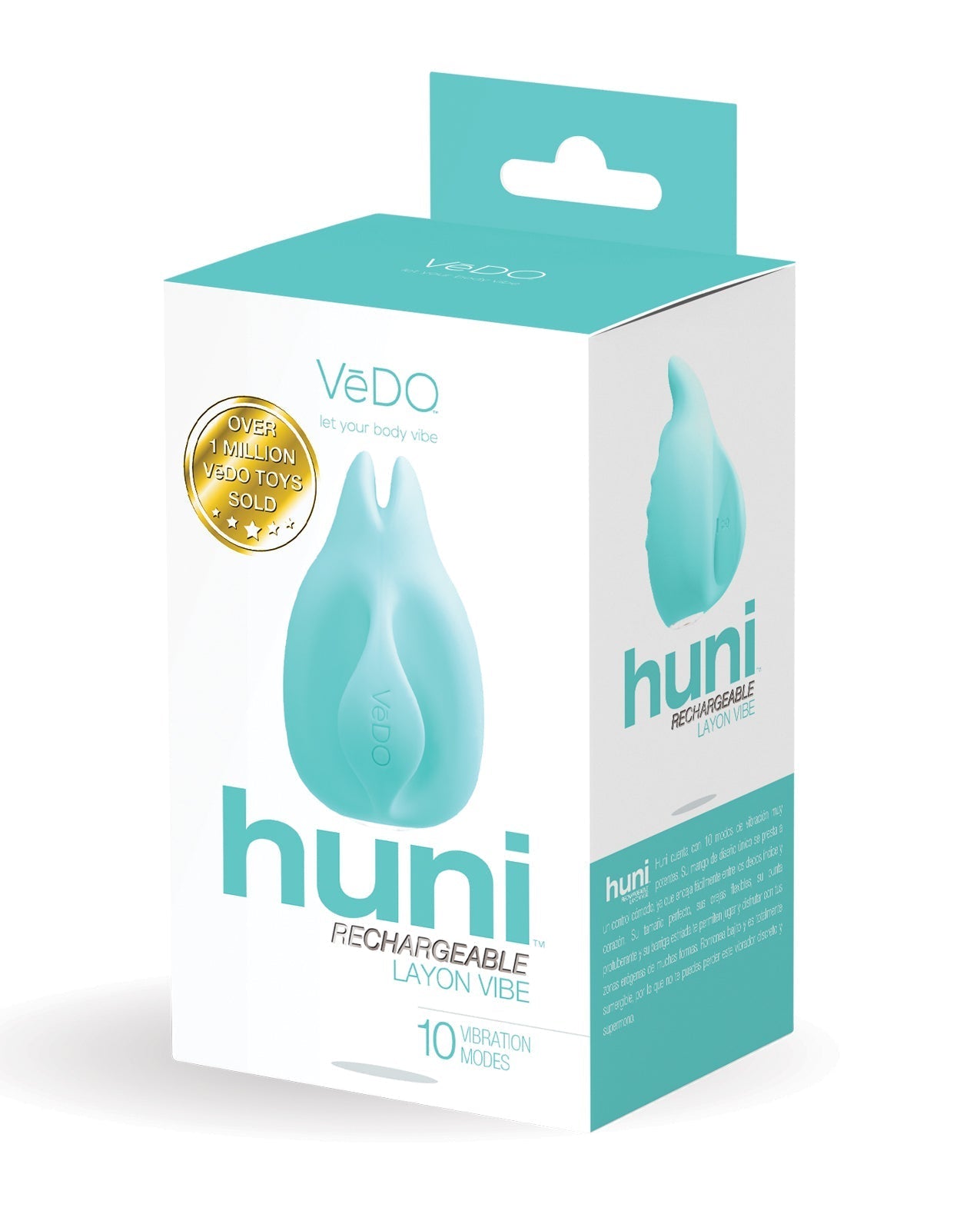 VeDO Huni Rechargeable Finger Vibe - Tease Me Turquoise