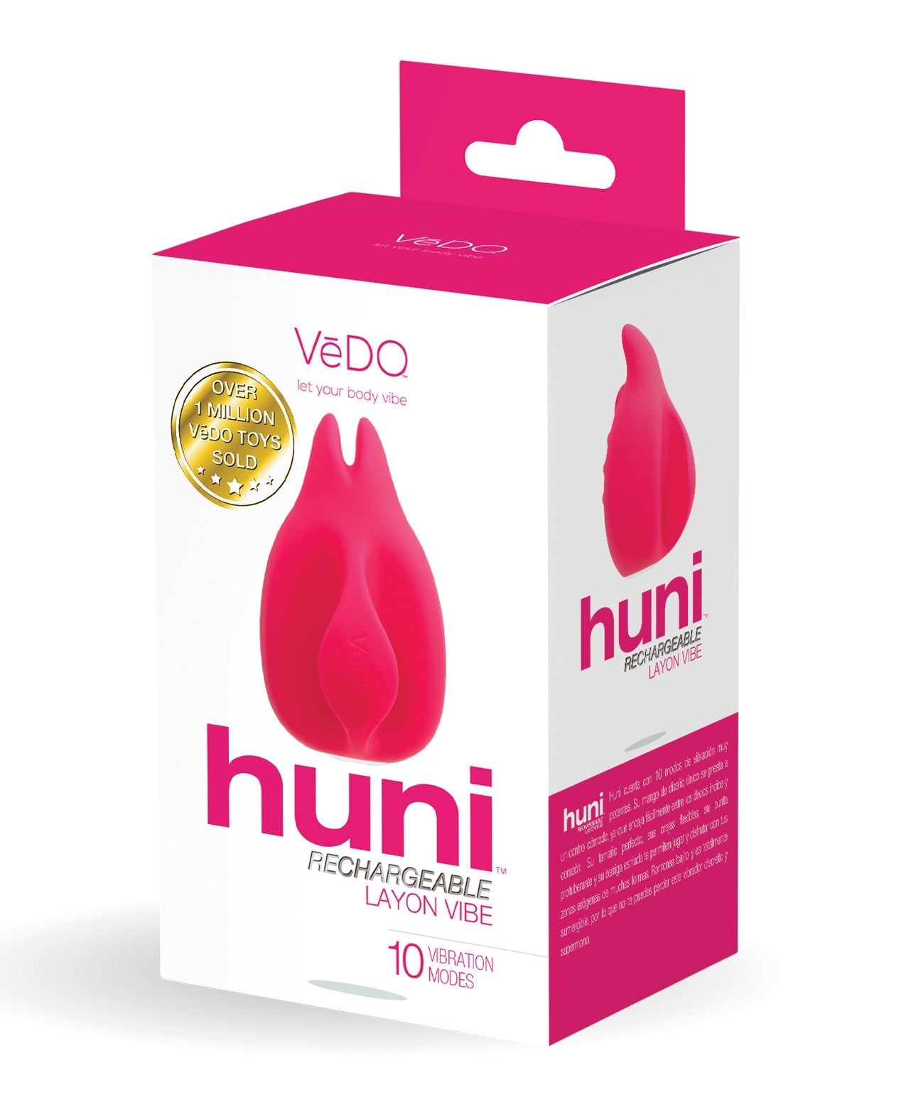 Vibromasseur rechargeable VeDO Huni pour les doigts - Foxy Pink