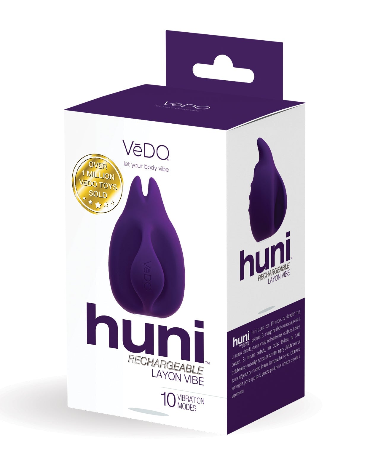 VeDO Huni Wiederaufladbarer Fingervibrator - Dunkelviolett