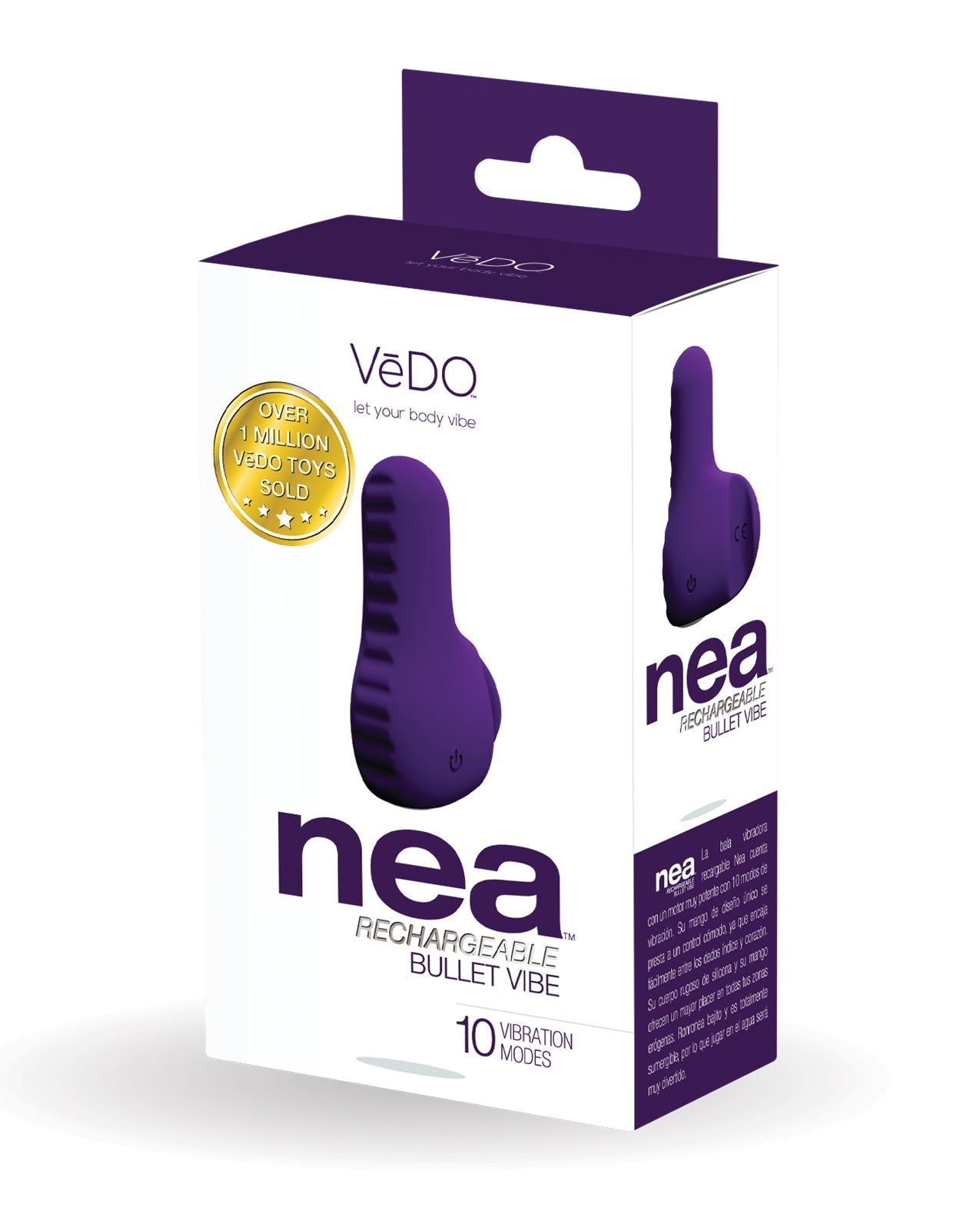 Vibromasseur rechargeable VeDO Nea pour les doigts - Violet foncé