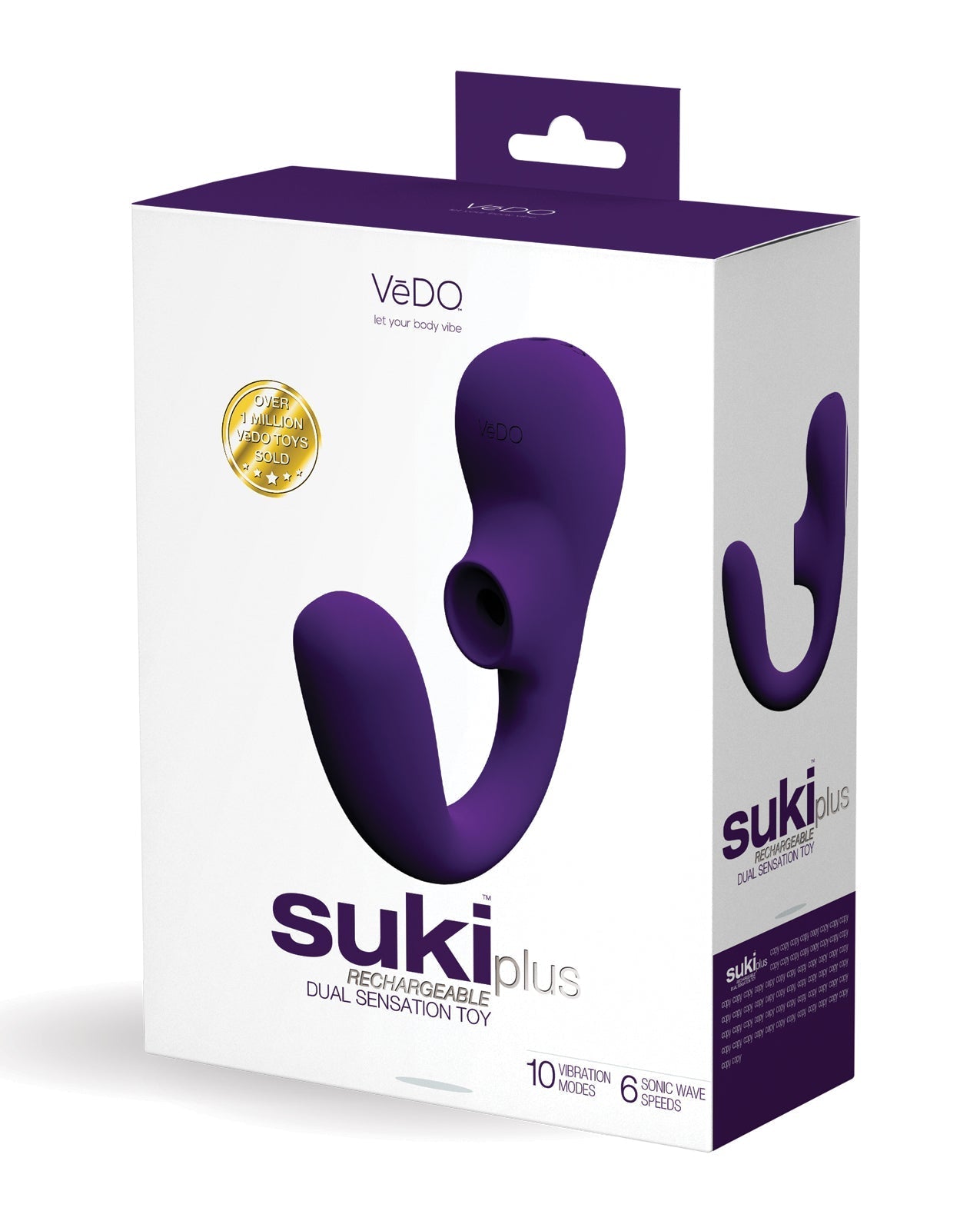 VeDO Suki Plus, wiederaufladbarer Dual Sonic Vibe - Dunkelviolett