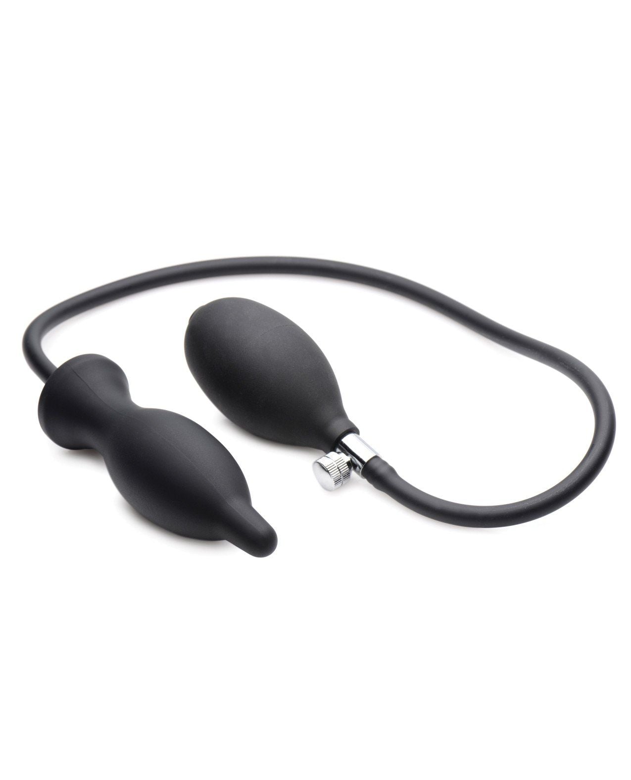 Plug anal gonflable en silicone Master Series Dark Inflator - Noir