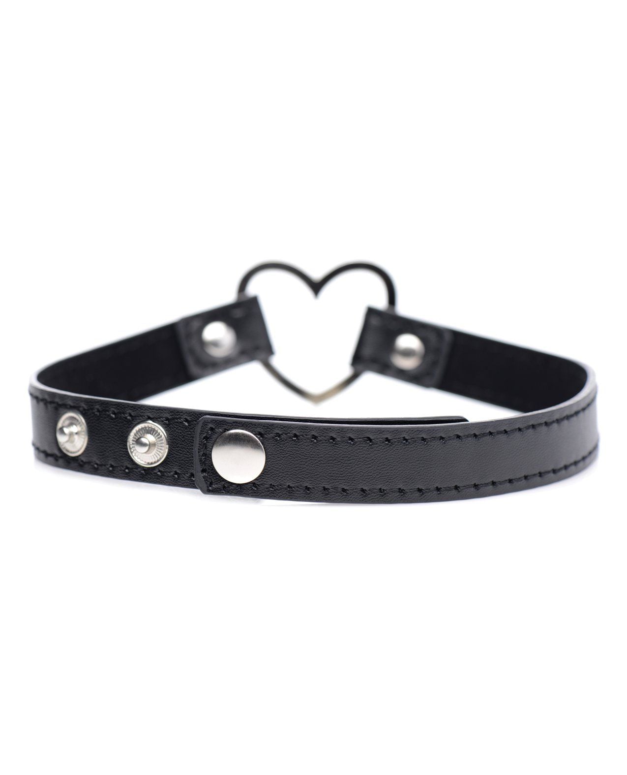 Master Series Dark Heart Chrom-Herz-Halsband - Schwarz