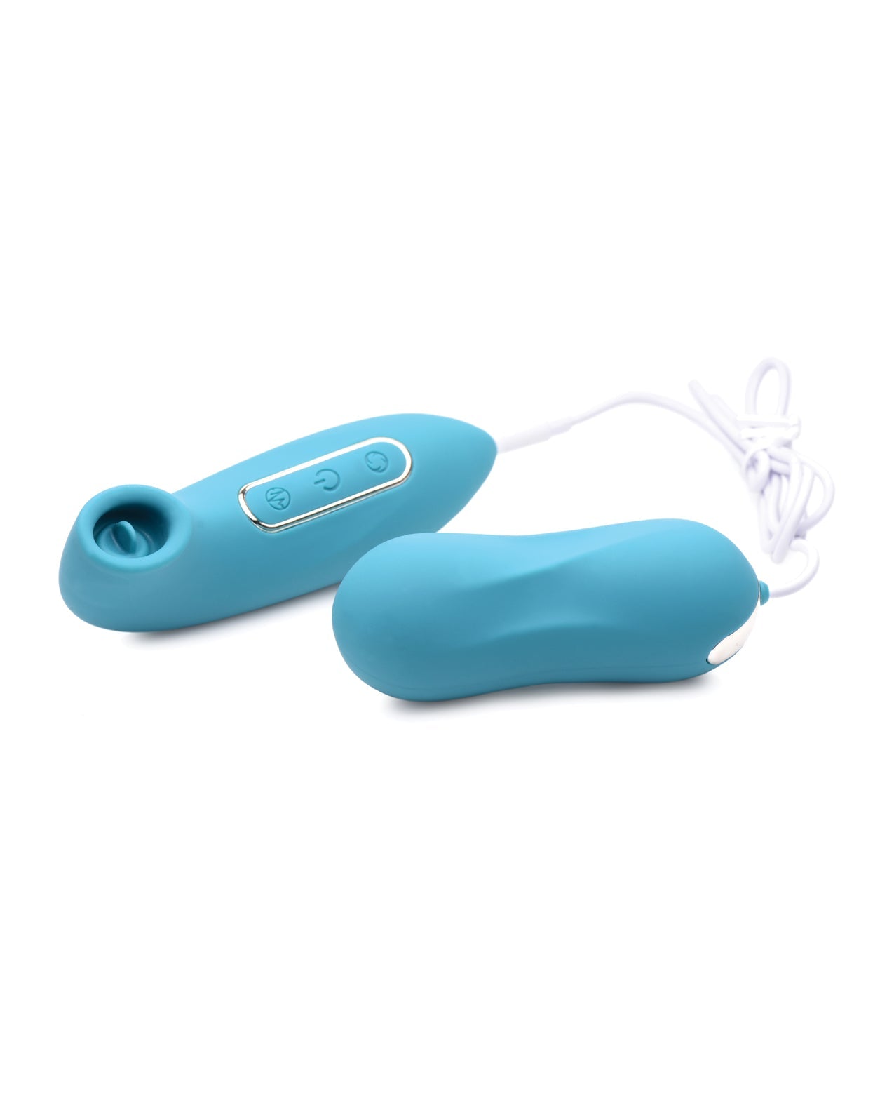 Inmi Entwined Silicone Thumping Egg & Licking Clitoral Stimulator - Green