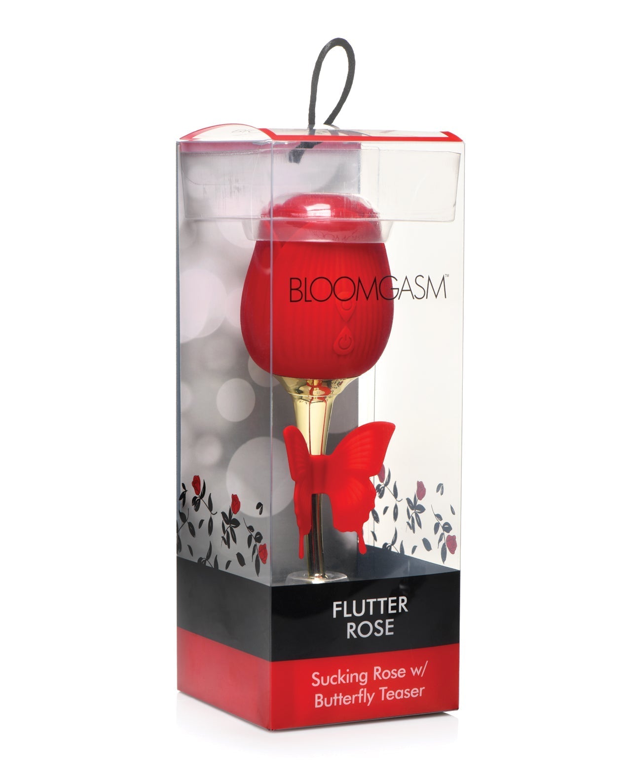 Inmi Bloomgasm Flutter Rose 10X Vibromasseur à succion avec papillon Teaser - Rouge