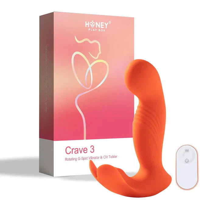 CRAVE 3 G-Spot Vibrator with Rotating Massage Head & Clit Tickler G-bliss O-maker Toy