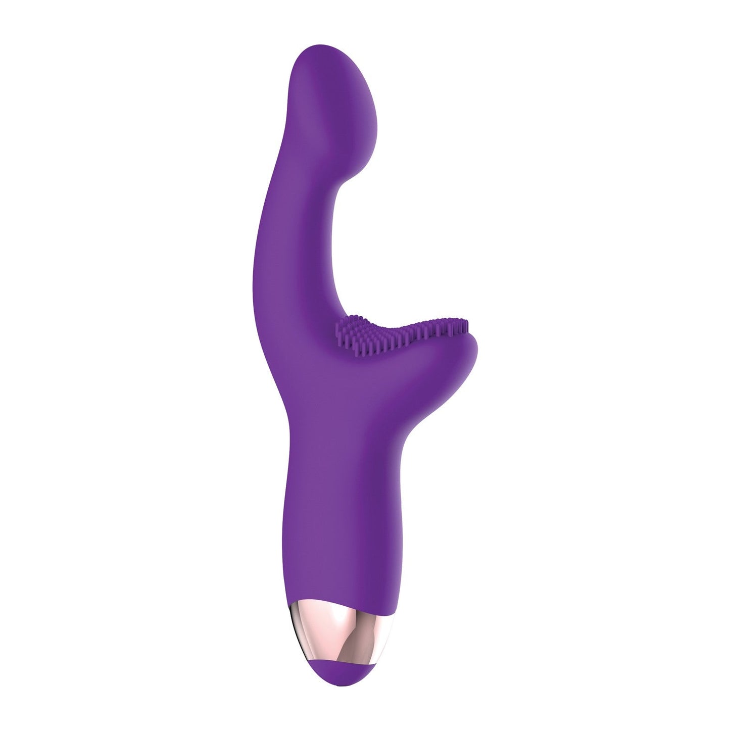 Adam & Eve Silicone G Spot Pleaser Rechargeable Dual Stim G-bliss O-maker - Purple