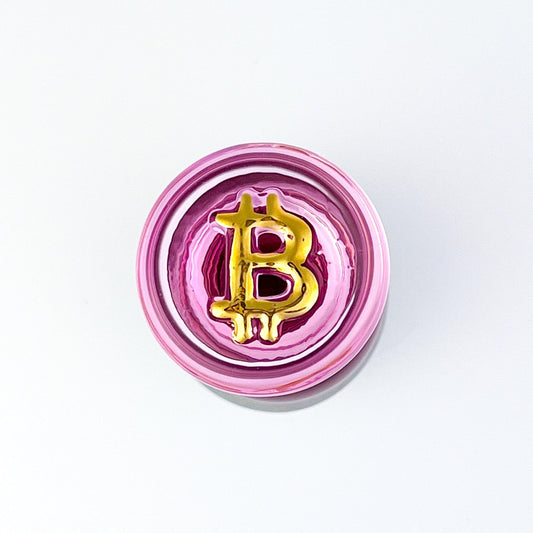 22K Gold Bitcoin Butt Plug Glass Sex Toys