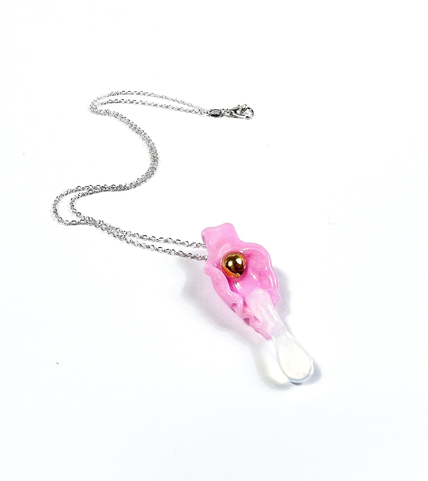 Hand Sculpted Glass - Vagina Pendant Necklace