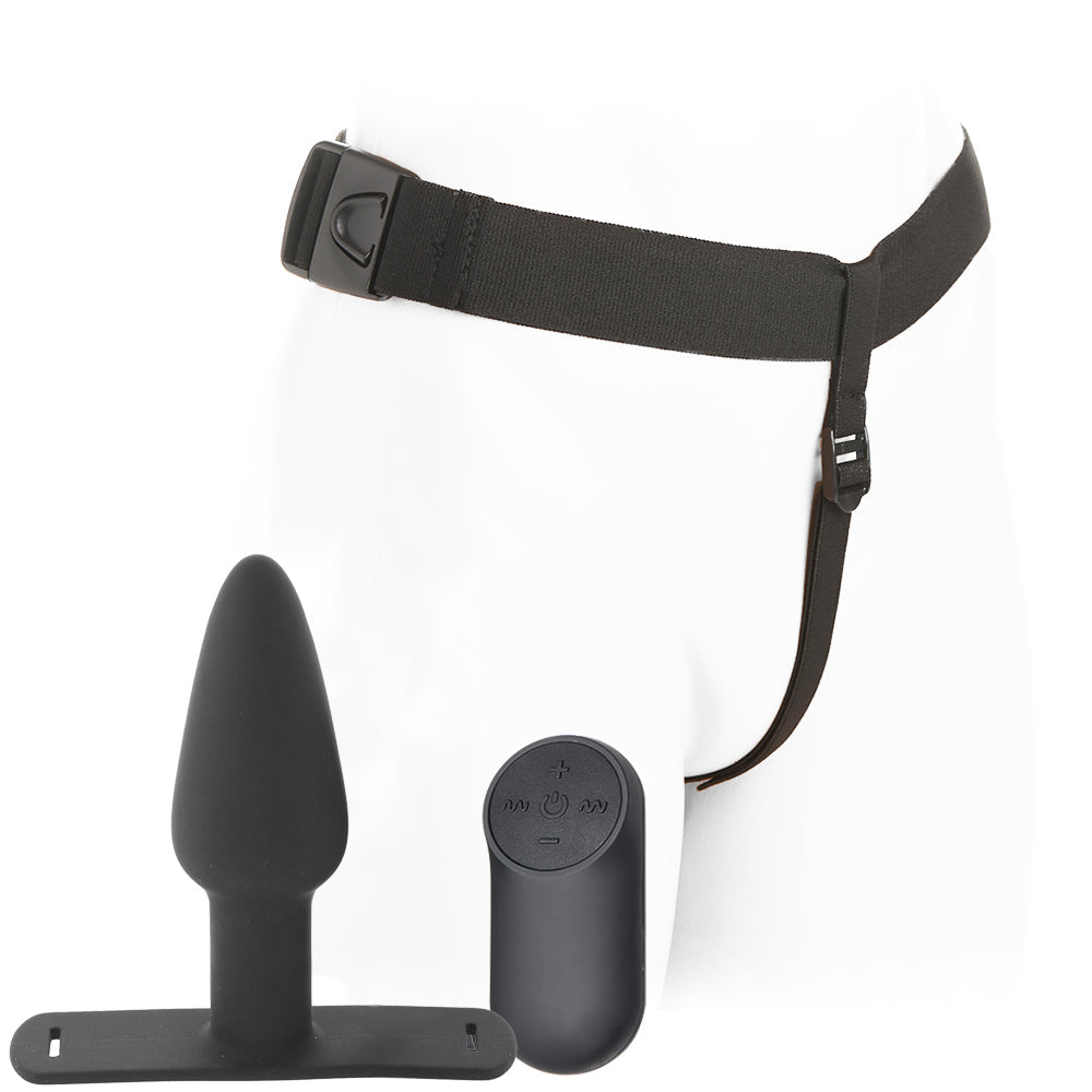 Master Series Bum-Tastic Vibrating Plug and Harness