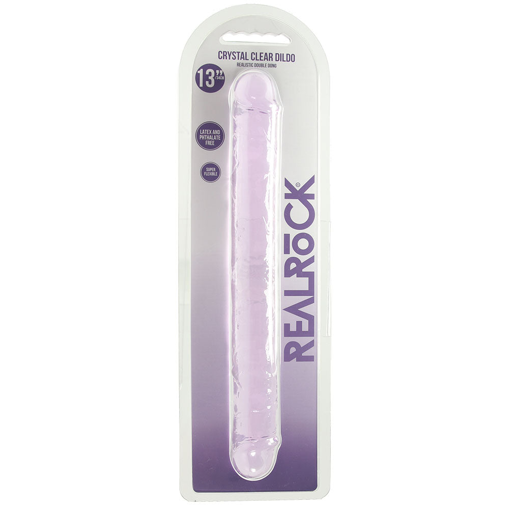 RealRock Crystal Clear Jelly 13 Inch Double Dildo