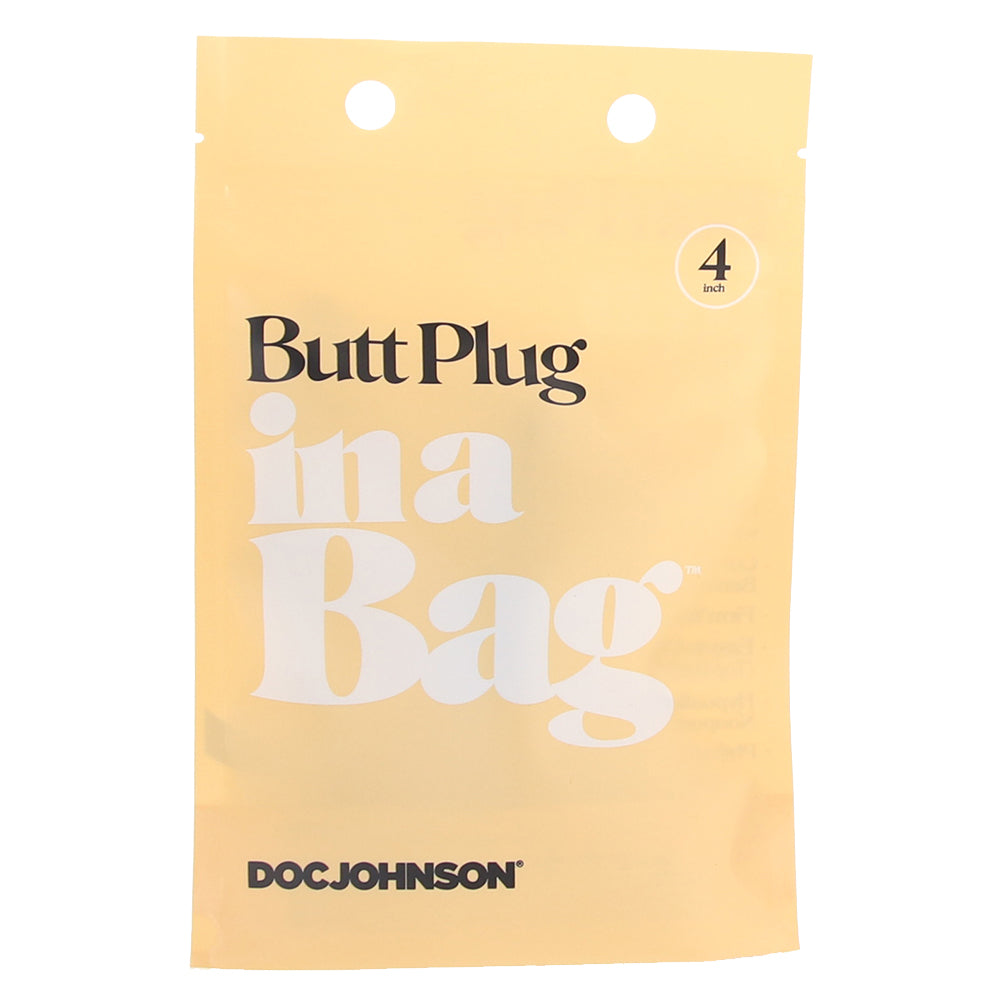 4 Inch Silicone Butt Plug In A Bag