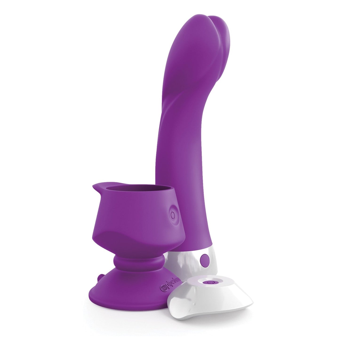 Threesome Wall Banger G Silicone Vibrator  G-bliss O-maker- Purple