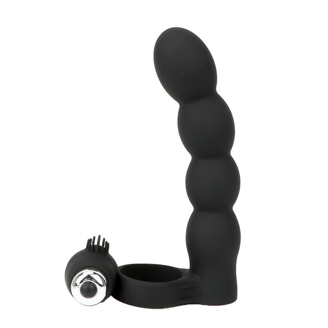 Double Penetration Anal Bead Plug Vibrator G-bliss O-maker Toy