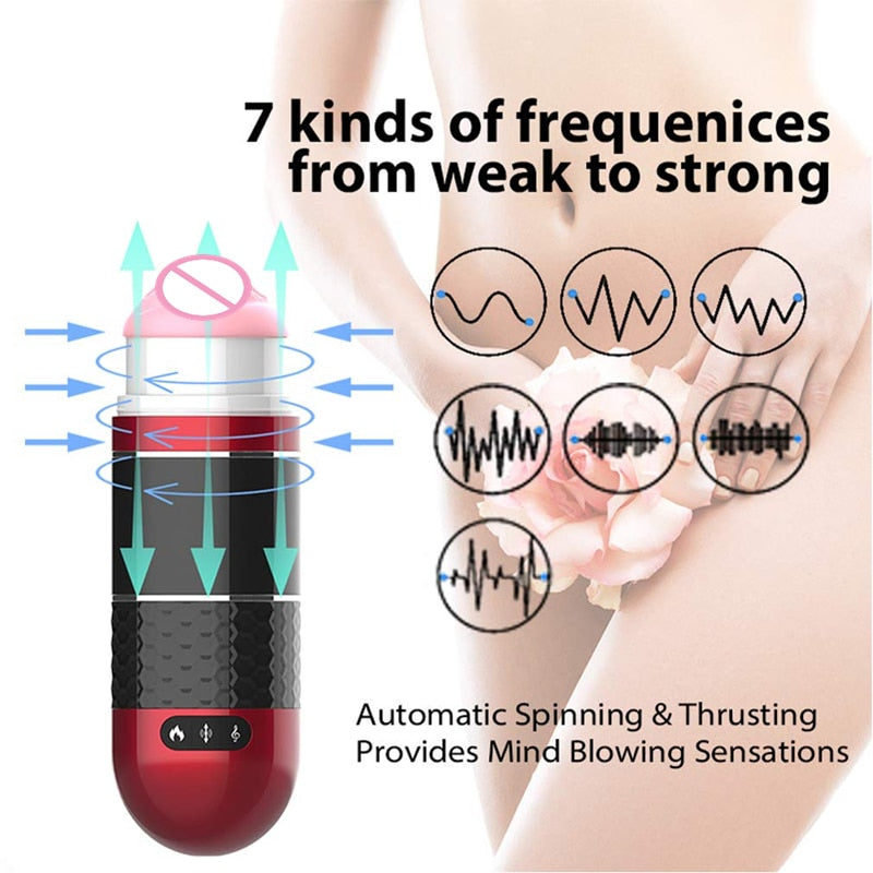 Automatic Heating Pocket Vagina Electric Smart Pulse Male Masturbator