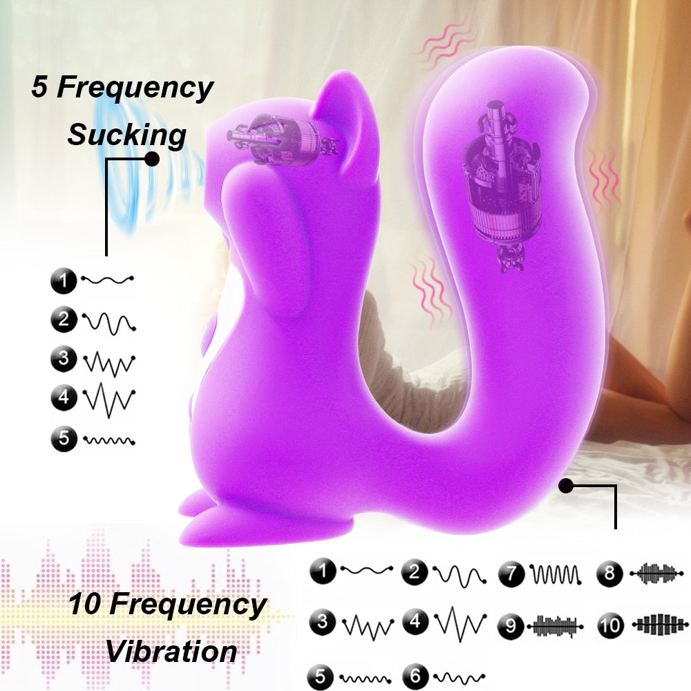 Squirrel Sucking Women Dildo Vibrator
